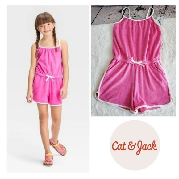 Cat & Jack Other - Cat & Jack, Girls' Loop Terry Romper, 3KIDO-AA